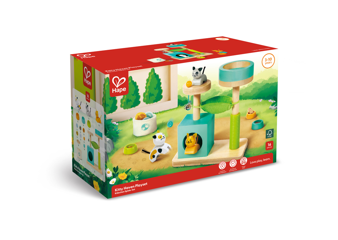 Hape Kitty Haven Playset | 貓咪玩樂套裝 (3 - 10 歲)
