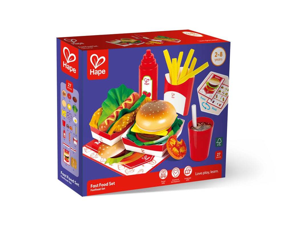 Hape Fast Food Set | 快餐店套餐玩具套裝 (2-8 歲)