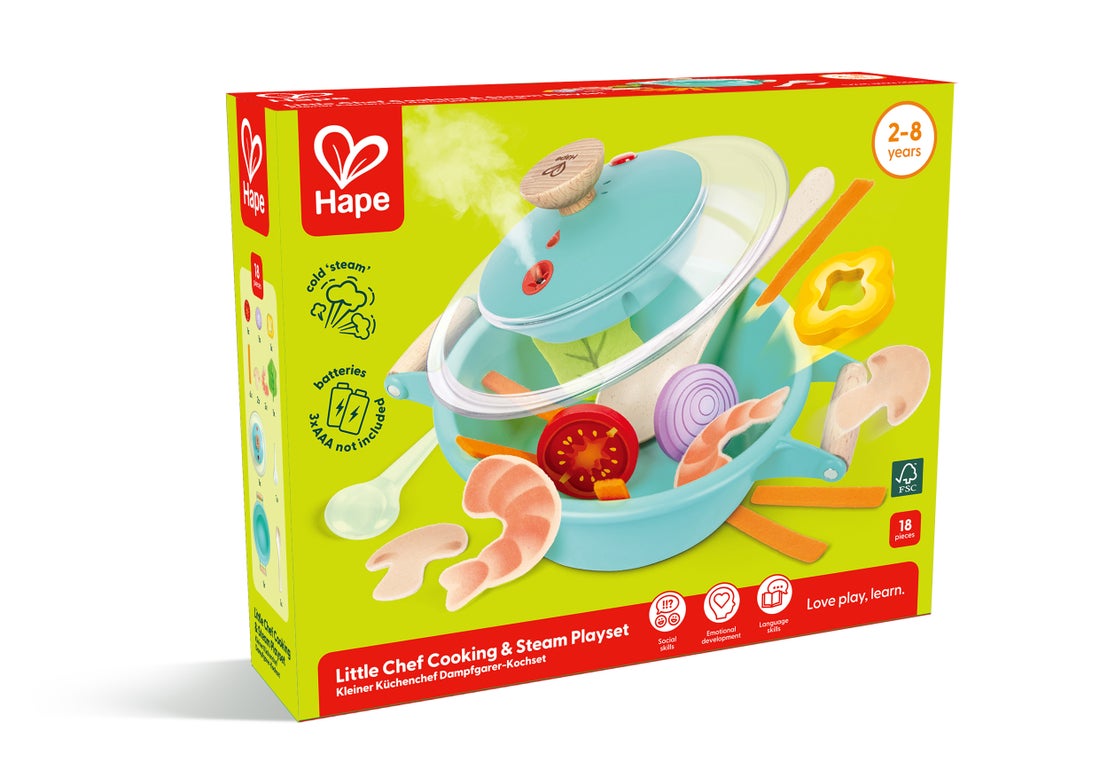Hape Little Chef Cooking & Steam Playset | 蒸氣火鍋煮食套裝 (2-8 歲)