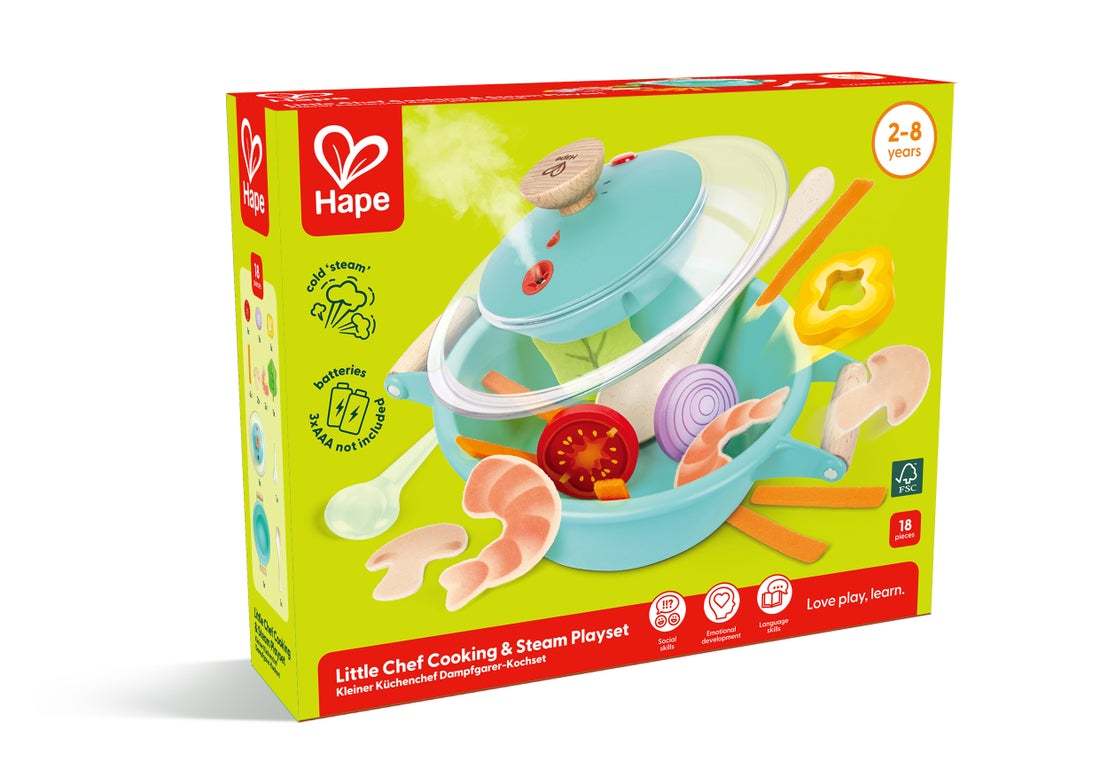 Hape Little Chef Cooking & Steam Playset | 蒸氣火鍋煮食套裝 (2-8 歲)
