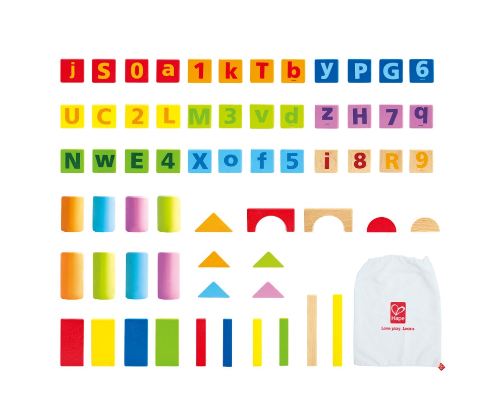 Hape 益智字母數字積木 80pcs (1-3 歲)