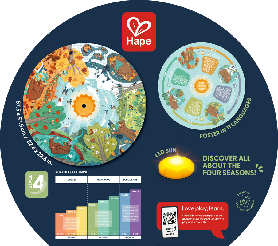 Hape 拼圖 - 四季 16塊 (3-6 歲)