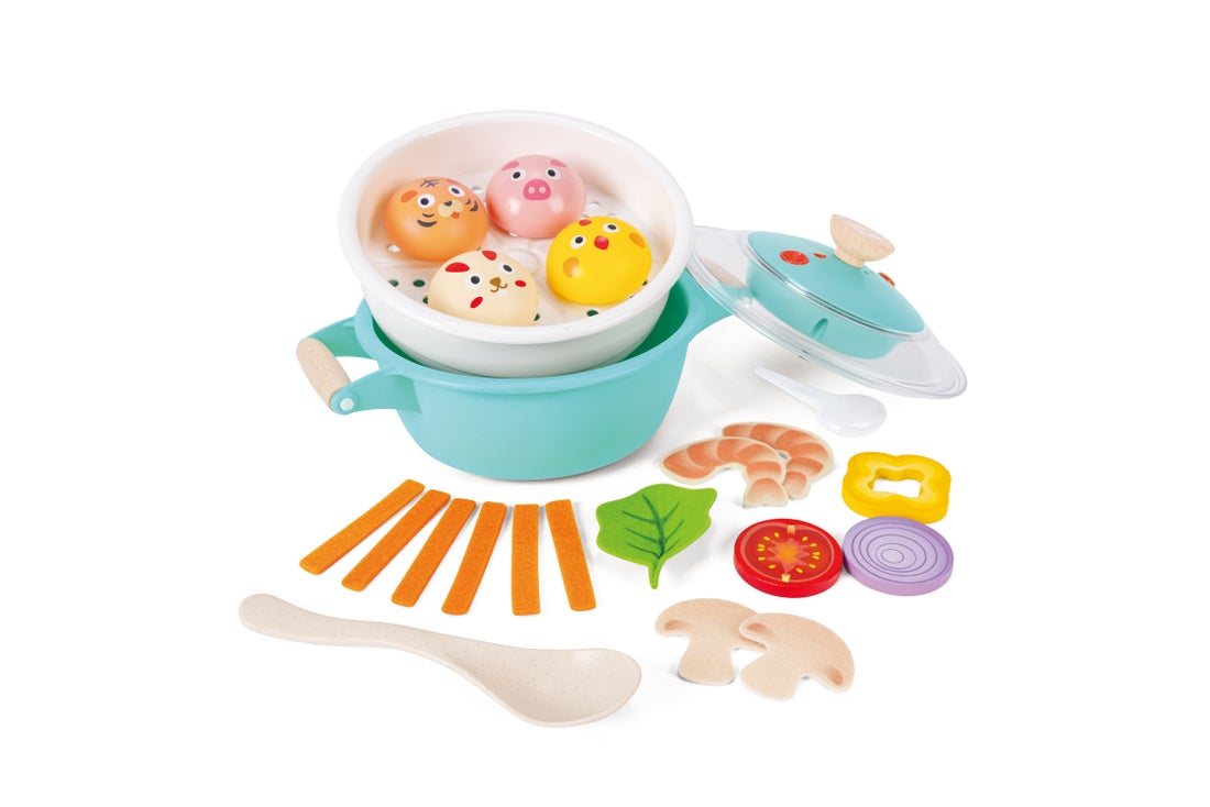 Hape Little Chef Cooking & Steam Playset Plus | 蒸氣火鍋蒸籠套裝 (2-8 歲)