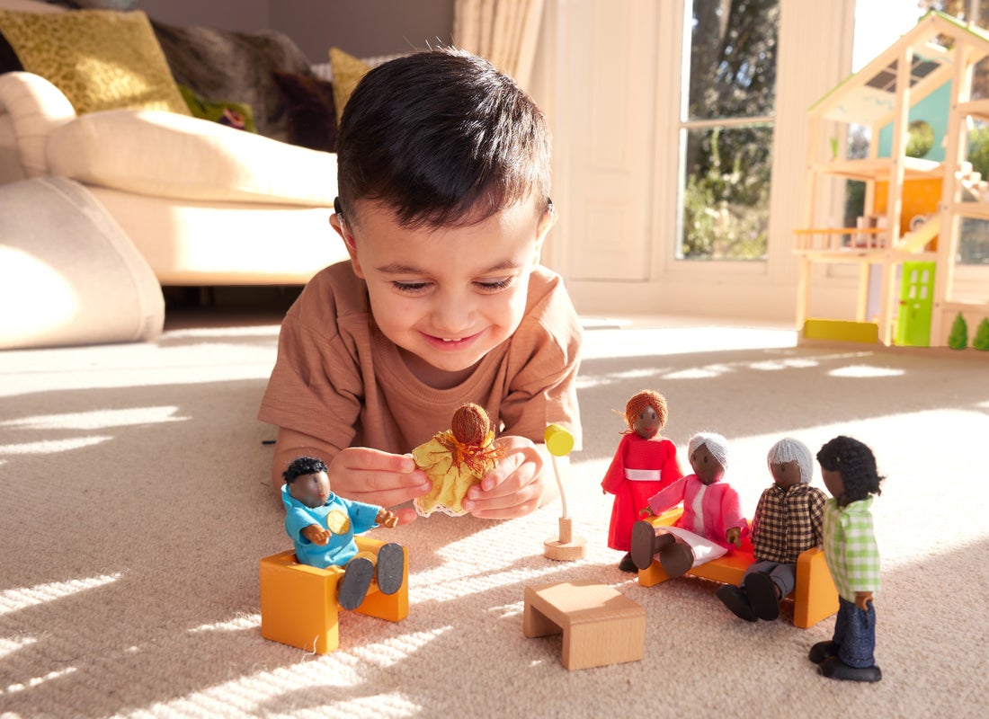 Hape 快樂家庭娃娃屋套裝 - 非裔美國人 (3-10 歲)