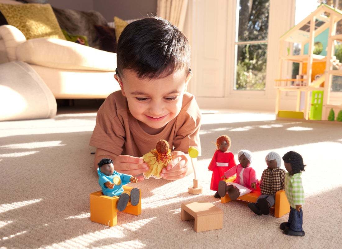 Hape 快樂家庭娃娃屋套裝 - 非裔美國人 (3-10 歲)