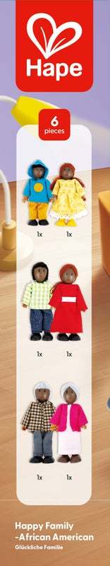 Hape 快樂家庭娃娃屋套裝 - 非裔美國人 (3-10 歲)