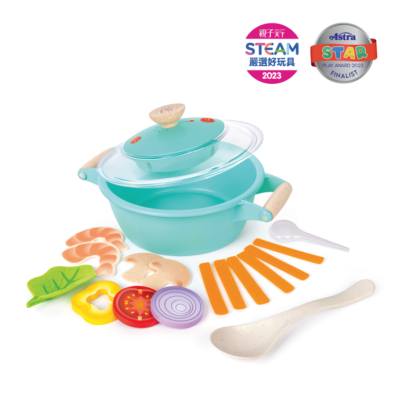 Hape Little Chef Cooking & Steam Playset | 蒸氣火鍋煮食套裝 (2-8 歲)