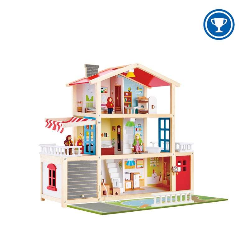 Hape Doll Family Mansion | 家庭大宅 - 包含傢俱 (3-10 歲)