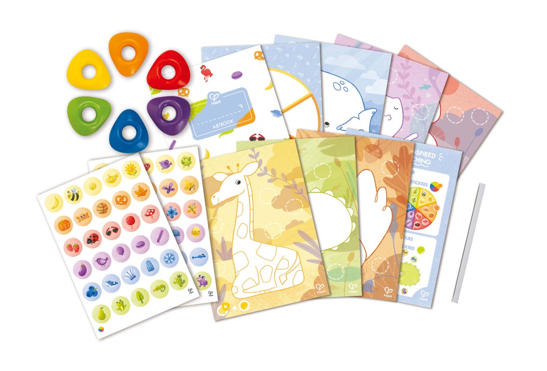 Hape Crayon Colouring | 蠟筆填色套裝 (2-4 歲)