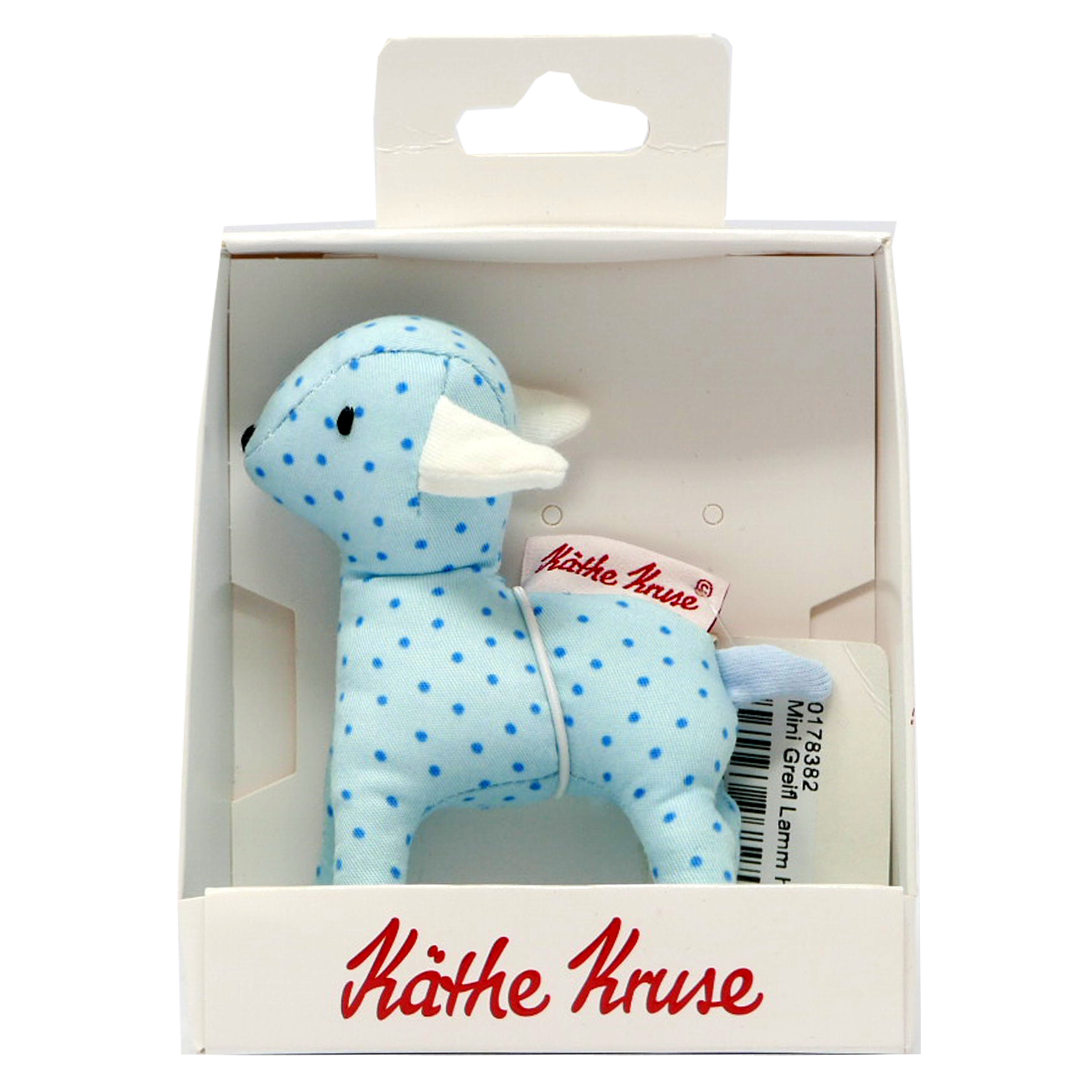 Kathe Kruse | MINI GRABBING TOY LAMB RATTLE - Light Blue (0歲以上)