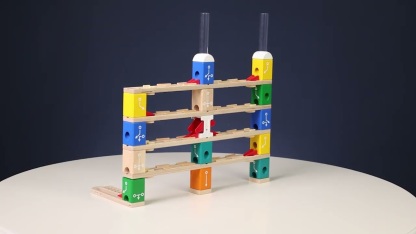 Hape Quadrilla 基礎 木製彈珠軌道 Basic Coding Set - 學習程式設計基礎知識，將邏輯、STEAM 原則與樂趣結合！( 從6歲起 )