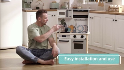 Hape現代智能廚房 | 語音燈光互動玩具廚房 | 3 - 8 歲