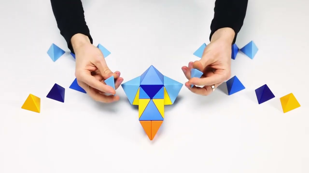 Trido Sky 磁性藝術 3D 積木 (高階版 - 36件套) STEM 玩具 | 所有面均可連接，無毒且通過 CE 認證 | 適合 3 歲以上兒童 🔥八折優惠 20%🔥