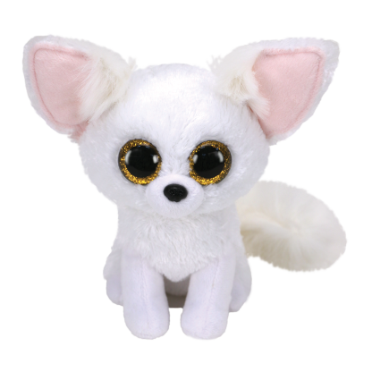 TY Beanie Boos FHOENIX 粉耳白身狐狸鳳凰 毛絨公仔 (15CM)