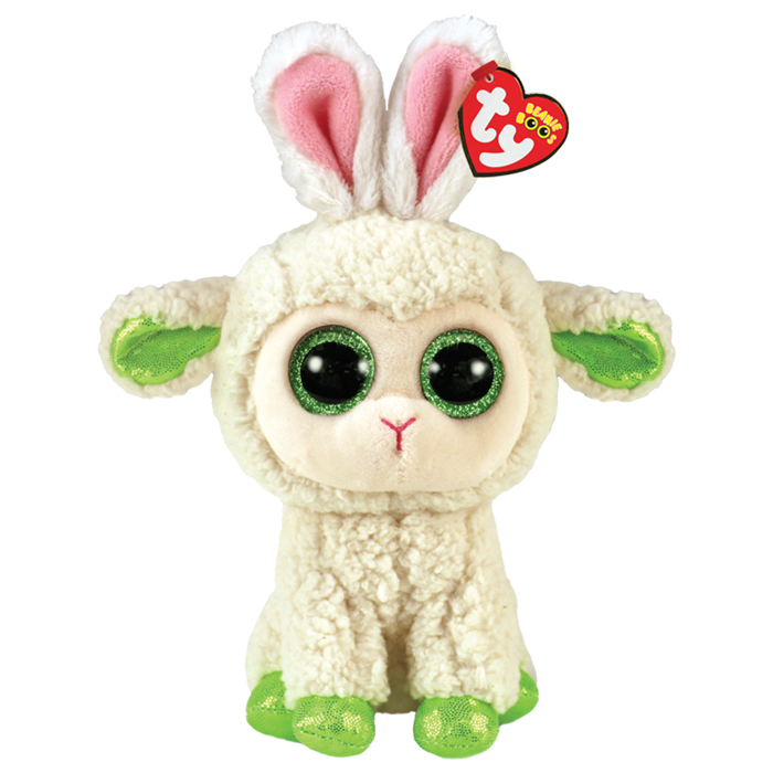 瑪麗白色兔耳朵羊 15CM-TY-Eurekakids