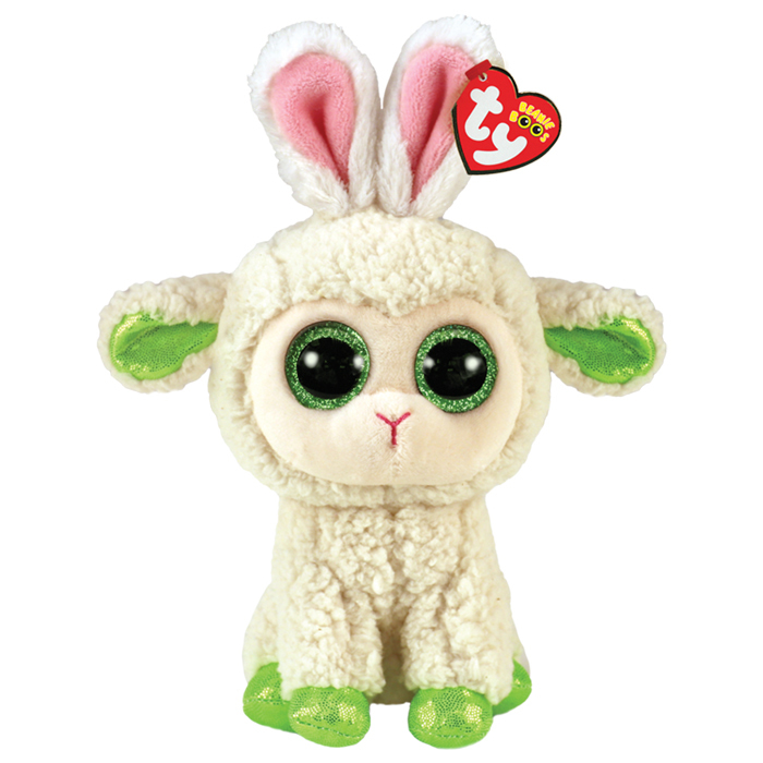 瑪麗白色兔耳朵羊 15CM-TY-Eurekakids