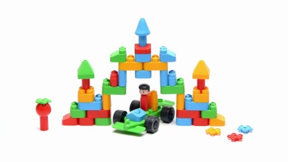 Poly M Creative City Kit 軟積木 - 創意城市套件 (49件) | 材質柔韌無尖角，讓孩子安心抓握與拼砌 | 適合 1.5－5 歲