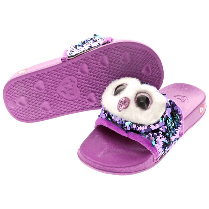 閃片紫色貓頭鷹月光涼鞋 - S-TY-Eurekakids