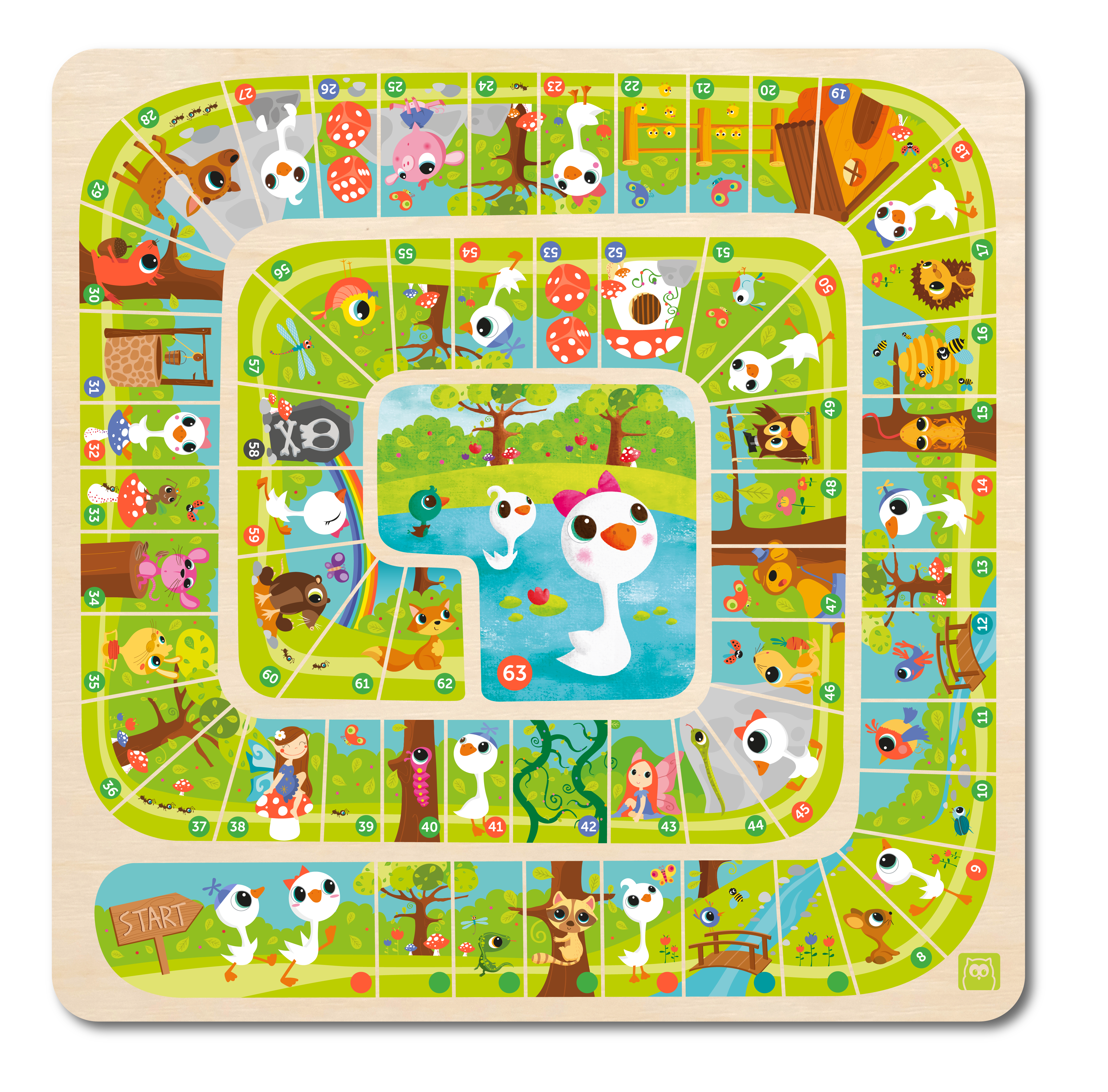 Eurekakids 2合1 遊戲 - 飛行棋 + 蛇棋 (3 歲以上)