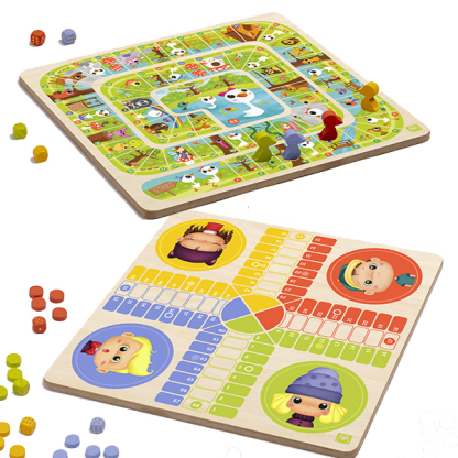 Eurekakids 2合1 遊戲 - 飛行棋 + 蛇棋 (3 歲以上)