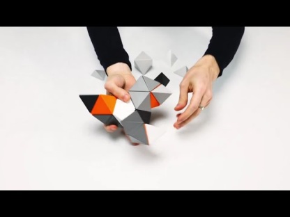 磁吸積木 灰橙色階系列  (高階版-36組件)