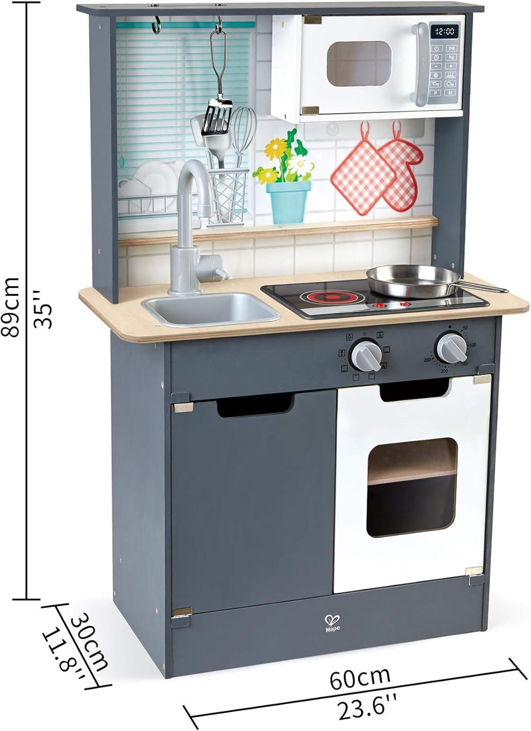 Hape 超能聲光模擬廚房 - 灰色 (3歲+)