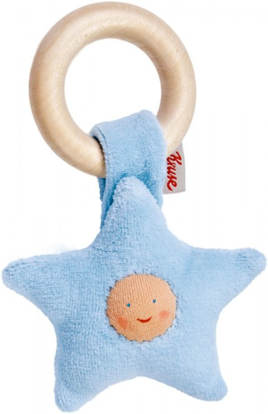 Kathe Kruse ORGANIC WOODEN GRABBING TOY - BLUE (0歲以上)