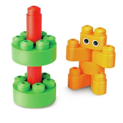 Poly M 鳥類 & 野獸積木套裝 (13pcs) | 材質柔韌無尖角，讓孩子安心抓握與拼砌 | 適合 1.5 歲+