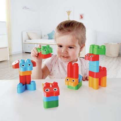 Poly M Animal Kingdom Kit 軟積木 - 動物王國套件 (31pcs) | 材質柔韌無尖角，讓孩子安心抓握與拼砌 | 適合 18 個月+