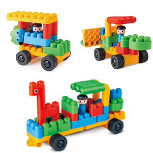 動物園管理車積木套裝-PolyM-Eurekakids