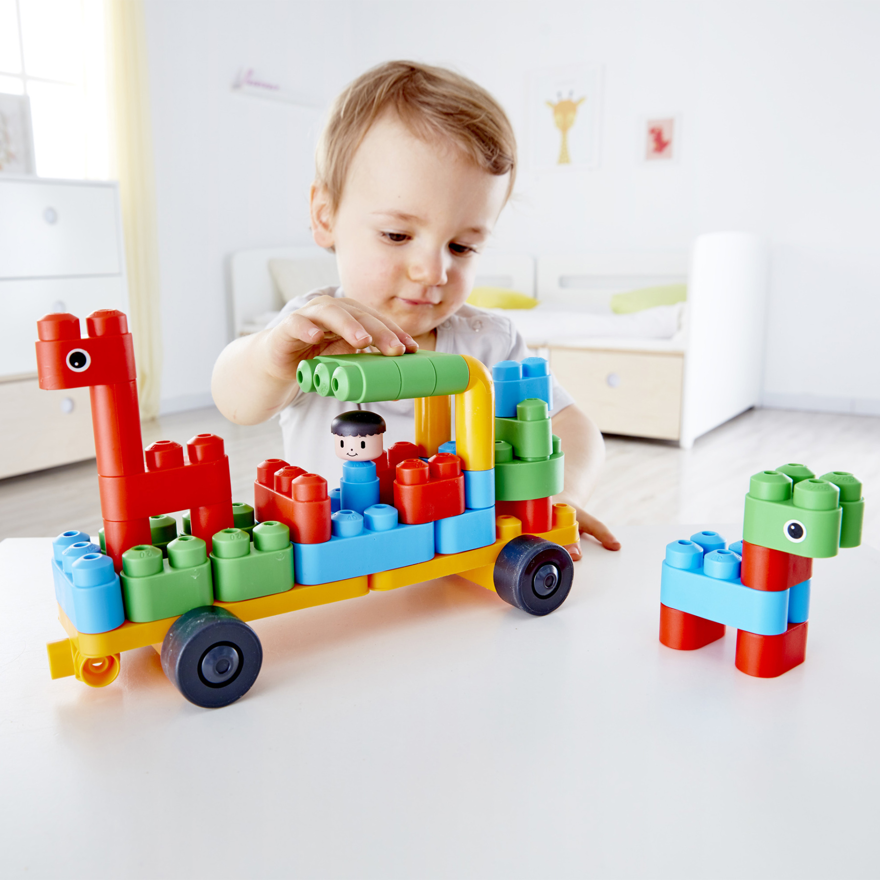 動物園管理車積木套裝-PolyM-Eurekakids