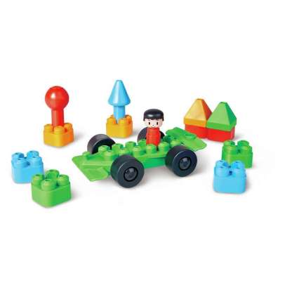 Poly M Creative City Kit 軟積木 - 創意城市套件 (49件) | 材質柔韌無尖角，讓孩子安心抓握與拼砌 | 適合 1.5－5 歲