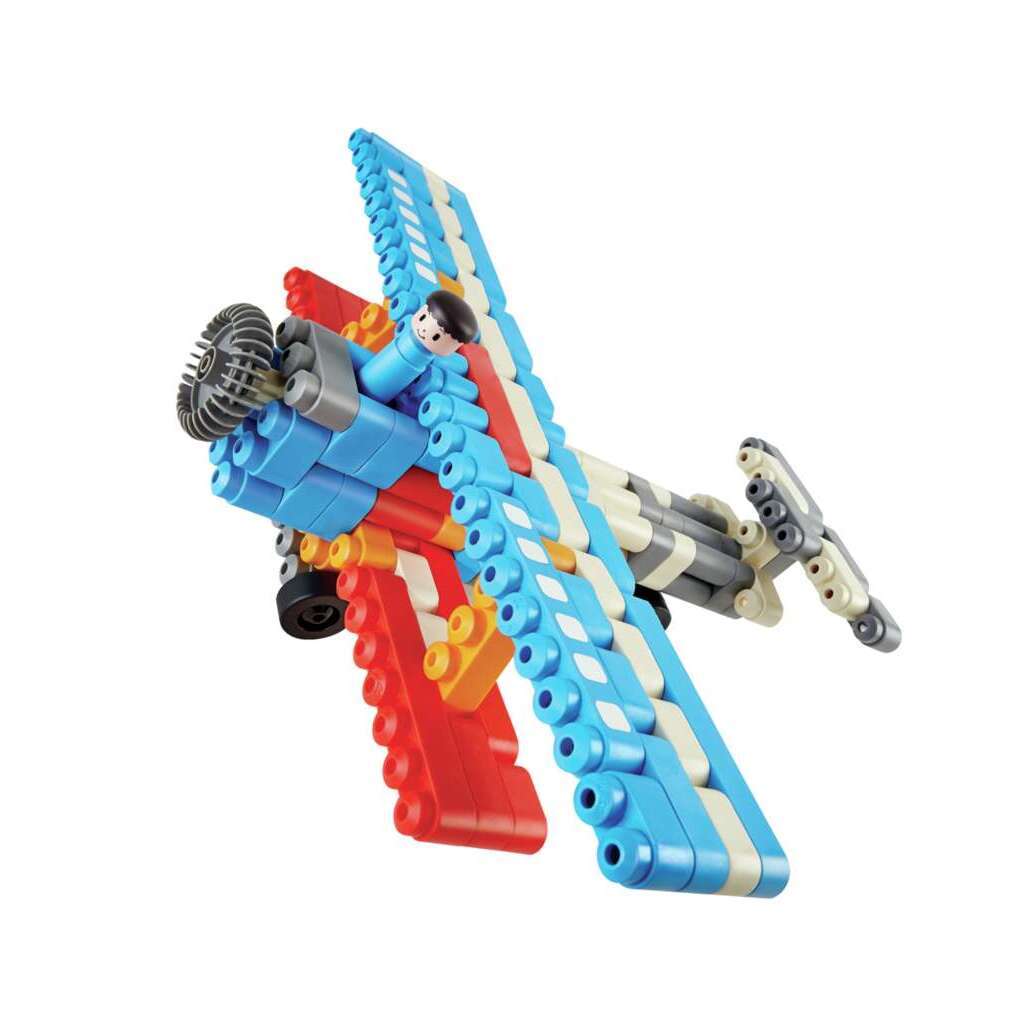 Poly M City Airport 都市機場積木套裝 (142pcs) | 材質柔韌無尖角，讓孩子安心抓握與拼砌 | 適合 2 歲+