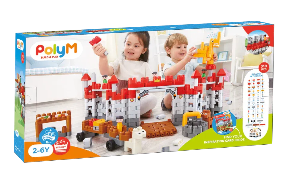 Poly M 積木套裝 - 中世紀城堡 | 適合 2-6 歲