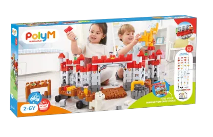 Poly M 積木套裝 - 中世紀城堡 | 適合 2-6 歲