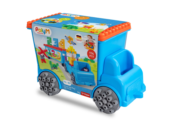PolyM Count and Play Tow Truck 算術拖車積木套裝 114pcs (18個月至5歲)