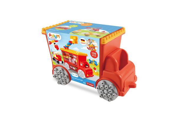 PolyM Fire Rescue Truck 消防救援車積木套裝 106pcs (18個月至5歲)