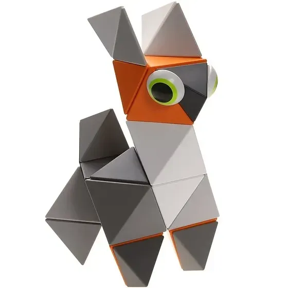 磁吸積木 灰橙色階系列  (高階版-36組件)-Trido-Eurekakids