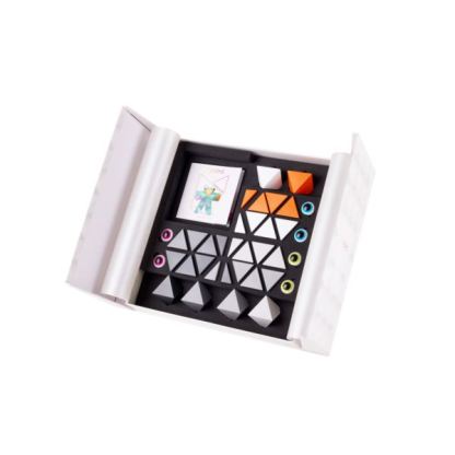 磁吸積木 灰橙色階系列  (高階版-36組件)