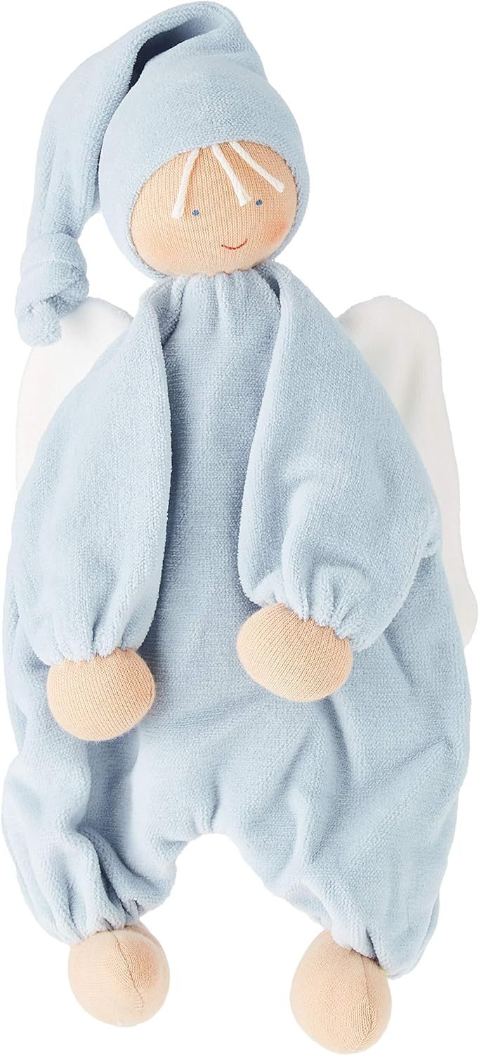 Kathe Kruse Organic Gugguli Angel Plush Doll - Light Blue (0歲以上)