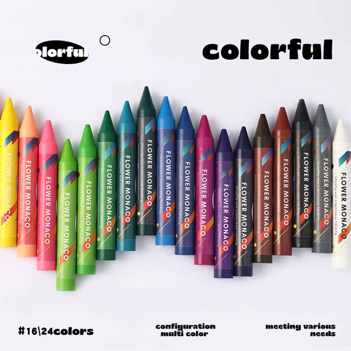 小手抓握蠟筆16色 | Palm Crayons 16 color-Flower Monaco-Eurekakids
