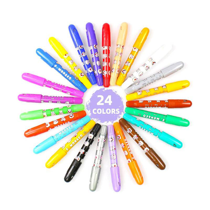 慕斯蠟筆24色  | Silky Crayons 24color-Flower Monaco-Eurekakids