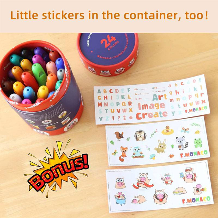 慕斯蠟筆24色  | Silky Crayons 24color-Flower Monaco-Eurekakids