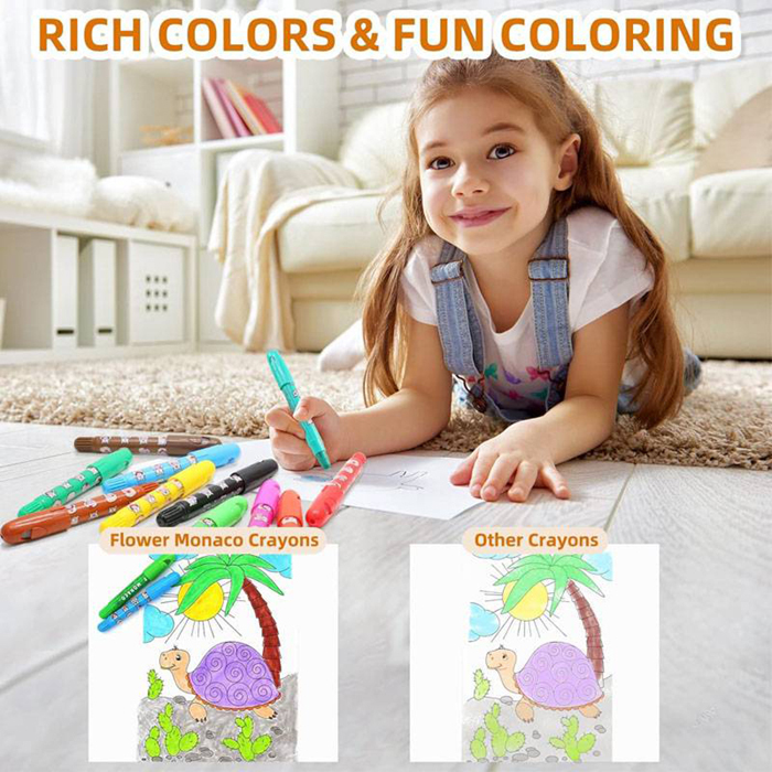 慕斯蠟筆24色  | Silky Crayons 24color-Flower Monaco-Eurekakids