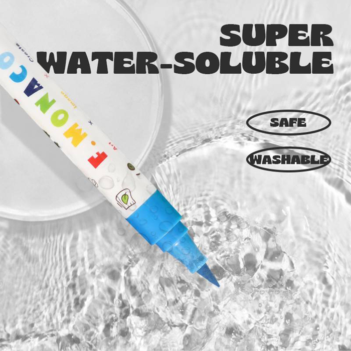 水洗水彩筆12色 | Washable Markers 12color-Flower Monaco-Eurekakids