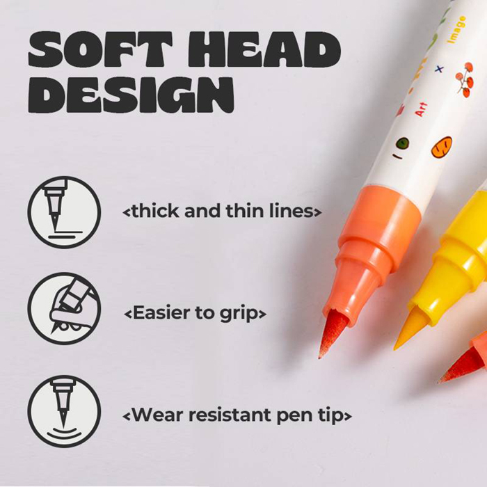 水洗水彩筆12色 | Washable Markers 12color-Flower Monaco-Eurekakids