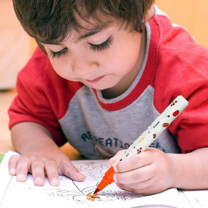 水洗水彩筆12色 | Washable Markers 12color-Flower Monaco-Eurekakids