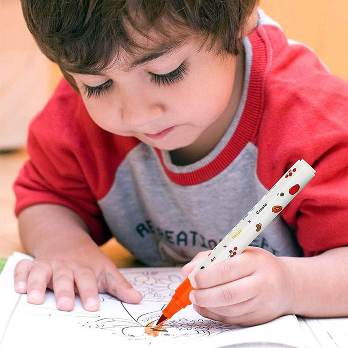 水洗水彩筆12色 | Washable Markers 12color-Flower Monaco-Eurekakids