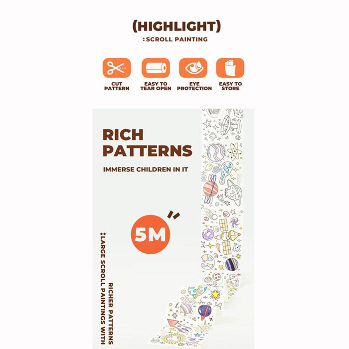 兒童塗鴉大卷畫 - 太空主題-Flower Monaco-Eurekakids