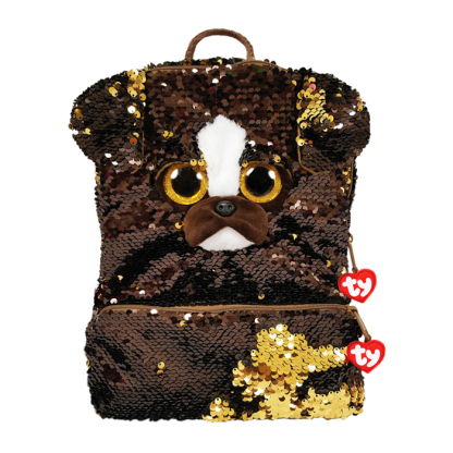 閃片棕色狗布魯特斯 - 大容量背包-TY-Eurekakids